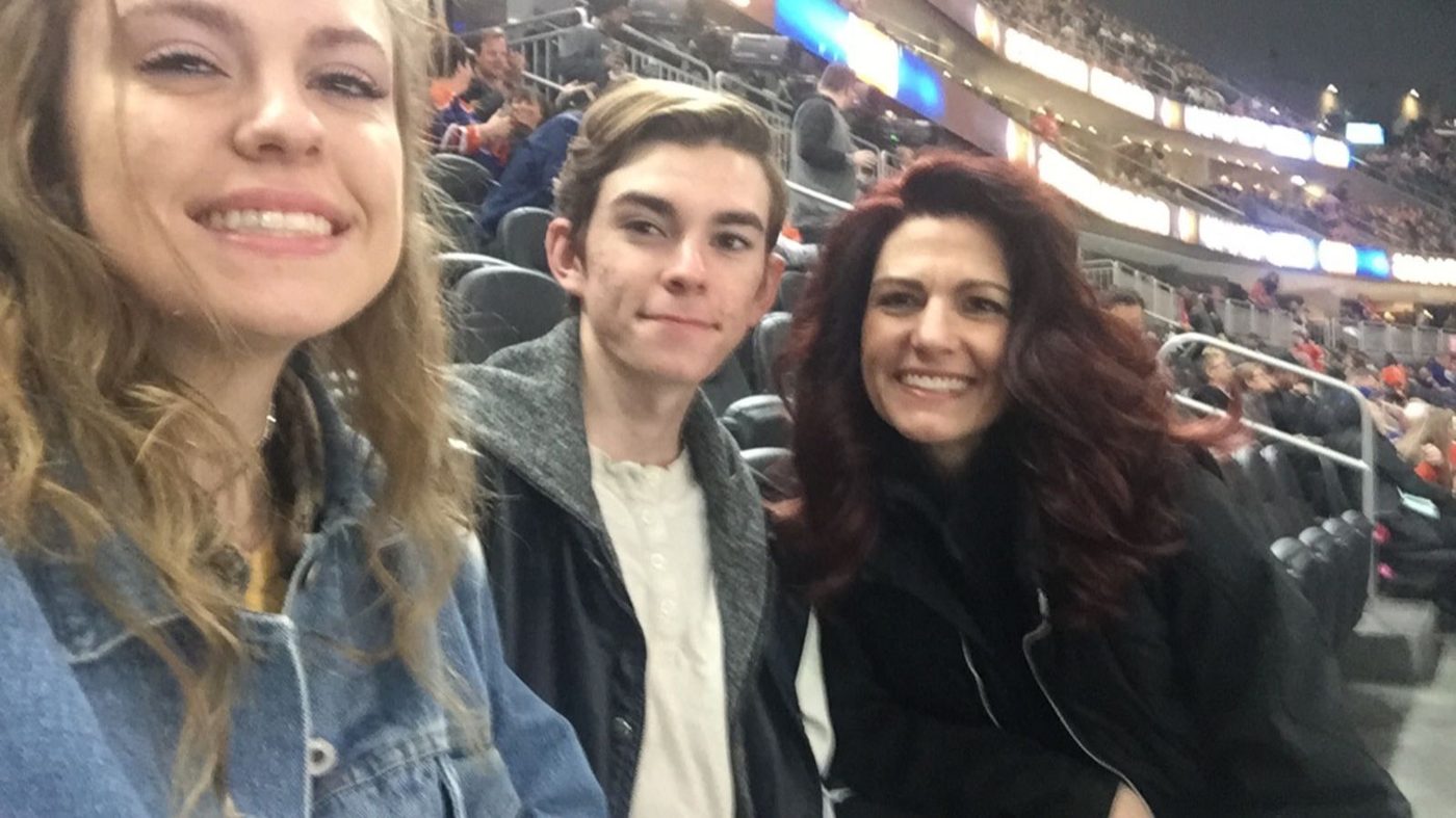 Trevor with his mom